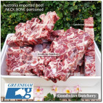 Beef bone NECK BONES UNTRIMMED Australia GREENHAM frozen BULK +/- 20kg/carton (price/kg)